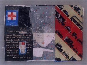 Lieber Hans-Gerd-Hunold (2), 60x80 cm, Acryl, Assemblage a. Holz 1998